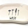 Rae Dunn WASH Soap Dish Plate With Floral Sketch Accents 0 100x100