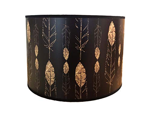 Royal Designs 10 Inch Modern Trendy Handmade Designer Hardback Drum Lamp Shade Feathered Forest Design 10 X 10 X 8 0 0