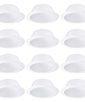 TORCHSTAR 12 Pack 6 Inch Metal Recessed Can Light Trim Step Baffle With Iron Goof Ring Fit 6 Inch Halo And Juno Remodel Recessed Housing White 0 300x360