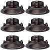 TORCHSTAR 4 Inch Recessed Can Light Trim Oil Rubbed Bronze Metal Step Baffle Trim For PAR20 R20 BR20 Light Bulbs For 4 Recessed Cans HaloJuno Remodel Recessed Housing Pack Of 6 0 100x100