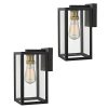 Zeyu Exterior Wall Mount Light 2 Pack 1 Light Outdoor Wall Sconce Light Fixtures For Porch Black And Gold Finish With Clear Glass 02A151 2PK BK 0 100x100