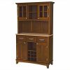 BOWERY HILL Wine Rack Buffet With 2 Door Hutch In Cherry Wood 0 100x100