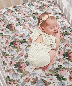 Brandream French Country Floral Crib Bedding Sets For Girls 3 Piece Shabby Rose Flower Nursery Set Ruffled Baby Comforter Crib Sheet Dust Ruffled Included 0 0 300x360
