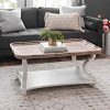 COZAYH Rustic Farmhouse Cottagecore Coffee Table Natural Tray Top Sofa Table For Family Dinning Or Living Room Small Spaces Handcrafted Finish Modern 40 L X 22 W X 19 H 0 100x100
