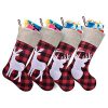 Caraknots Christmas Stockings 6 Pack Large Burlap Plaid Christmas Stockings Reindeer Christmas Party Decoration Xmas Holiday Fireplace Hanging For Family Kids 0 100x100