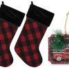 Charmed By Dragons Buffalo Plaid Classic Farmhouse Decor Christmas Stockings 20 With Coordinating Rustic Red Truck Tree Ornament 2 Stockings Ornament 0 100x100