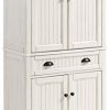 Crosley Furniture Seaside Kitchen Pantry Cabinet Distressed White 0 100x100
