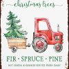 Farm Fresh Christmas Trees Tin Sign Fir Spruce Pine Sign For Farmhouse Holiday Decor For Kitchen Living Room Office And Home 0 100x100