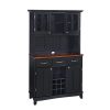 Home Styles Buffets Medium Cherry With Wood Top With Hutch Black 0 100x100