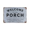 KERZEN Vintage Farmhouse Galvanized Tin Sign Welcome To The Porch Garage Metal Plate For Kitchen Home Garden Bar Club Metal Decor 1014 Inch 0 100x100