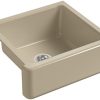 KOHLER K 5665 33 Whitehaven Self Trimming 23 1116 Inch X 21 916 Inch X 9 58 Inch Undermount Single Bowl Kitchen Sink With Tall Apron Mexican Sand 0 100x100