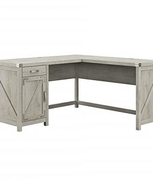 Kathy Ireland Home By Bush Furniture Grove L Shaped Desk With Drawer And Storage Cabinet 60W Cottage White 0 300x360
