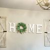 LOSOUR Home Letters With Wreath Farmhouse Decor For The Home Clearance Wood Letters Decorative Home Sign For Living Room Decor Entry Way Kitchen Etc White 0 100x100