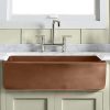 Magnus Home Products 33 Kitchen Sink Elgin Smooth Copper Single Bowl Farmhouse 33 L X 22 W 500 Lb 0 100x100