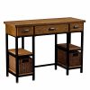 Mirada Writing Desk 42 Wide Weathered Gray W Natural Brown Finish Broad Workspace 0 100x100