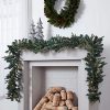 NOMA Pre Lit 9 Ft LED Mini Pinecone Christmas Garland With Battery Operated Lights 50 Warm White Bulbs 425 Pine Tips 0 100x100