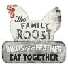 Open Road Brands The Family Roost Metal Sign Large Chicken Farmhouse Decor For Kitchen Or Dining Room 0 100x100