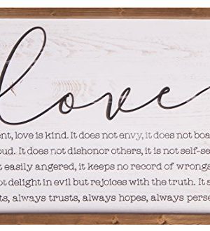 P Graham Dunn Love Is Patient Kind 2425 X 1575 Wood Farmhouse Frame Wall Plaque 0 300x329