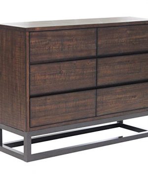 Pulaski Home Comfort Rustic Industrial Six Drawer Dresser 48 X 16 X 36 Medium Brown 0 300x360