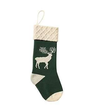 QIMENG Reindeer Christmas Stockings Red And Green 6 Pack 18 Large Knit Xmas Stockings Classic Christmas Decoration Hanging Socks For Kids Family Holiday Fireplace Season Decor 0 4 300x360