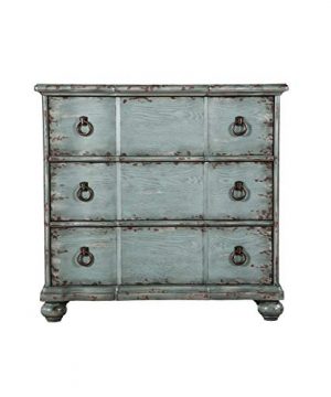 Right2Home Distressed Three Drawer Farmhouse River Blue Accent Chest 0 300x360