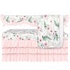 Sahaler Baby Crib Bedding Set For Boy Girls Nursery Fitted Sheets Baby Fleece Plush Blanket 4 Pieces Set Fern Leaf Bamboo 4 Pieces Set 0 100x100