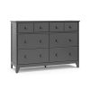 Storkcraft Moss 6 Drawer Universal Double Dresser Gray Bedroom Furniture Storage Modern Farmhouse Style Sturdy And Durable Wood Construction 6 Deep Spacious Drawers Steel Hardware 0 100x100