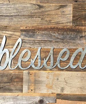 The Heritage Forge Rustic Home Blessed Sign 22 X 8 Farmhouse Metal Words Kitchen Wall Decor Home Decor Farmhouse Sign 0 300x360