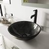 VIGO Gray Onyx Glass Vessel Bathroom Sink And Seville Vessel Faucet With Pop Up Matte Black 0 100x100