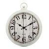 White Wall Clock Silent Non Ticking Battery Operated Round Retro European Old Fashioned Design Vintage Craftsmanship Rustic Style For Living Room Kitchen Office HomeSchool 16 Inch 0 100x100