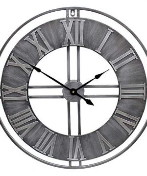 YIDIE 30 Inch Large Wall Clock Decorative Metal Retro Decor For Home Farmhouse Living Room 0 300x360