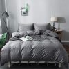 Annadaif Dark Grey Duvet Cover Queen Size3 Pieces Soft Washed Microfiber Duvet Cover Set Comforter Cover With Bowknot Bow Tie 1 Duvet Cover 90x90 Inch 2 PillowcasesEasy Care Bedding Set 0 100x100