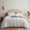 Bedsure Tufted Duvet Cover Set 2 Pieces Embroidery Shabby Chic Boho Duvet Cover Twin Size Soft And Durable Bedding Set For All Seasons White Twin 68x90 No Comforter 0 100x100