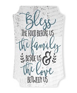 Bless The Food Before Us And The Family Beside Us Scalloped Wood Sign 8x12 0 300x360