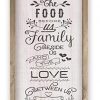 Bless The Food Before Us And Family Beside Us Framed Wood Wall Sign 9x18 Frame Included 0 100x100