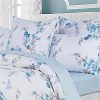 Brandream Duvet Cover King Size Floral Beddding Set Vintage Style Tree Blossom Birds With 100 Egyptian Cotton Quilt Comforter Cover SetKingBlue 0 100x100