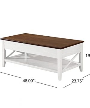 Christopher Knight Home Laurel Luke Farmhouse Faux Wood Lift Top Coffee Table Brown And White 0 2 300x360