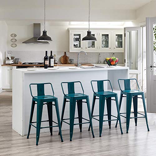 Andeworld Distressed Bar Stools Set Of, 26 Inch Kitchen Counter Stools