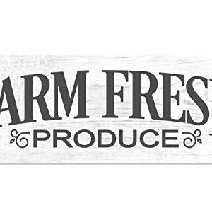 Farm Fresh Produce Wood Rustic Style Wall Decor Sign 12x36 0 300x301
