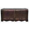 GOTOTOP Wooden Treasure Chest Old Fashioned Antique Vintage Style Storage Box Trunk Cabinet For Bedroom Closet Home Organizer Collection Furniture Decor 354 X 20 X 165 Inch 0 100x100