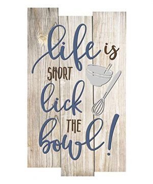MRC Wood Products Life Is Short Lick The Bowl Rustic Wall Sign 11x18 0 300x360