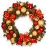 National Tree 30 Inch Gold And Red Mixed Ornament Wreath RAC 16001 0 100x100