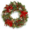 National Tree Company Lit Artificial Christmas Wreath Collection Flocked With Mixed Decorations And Pre Strung White LED Lights 30 Inch Tartan Plaid 0 100x100