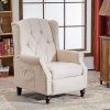 RELAXIXI Wingback Recliner Armchair Massage Heated Recliner Chair With Remote Control Accent Tufted Push Back Recliner Beige 0 100x100