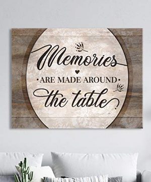Sense Of Art Memories Are Made Around The Table Framed Wall Art Kitchen Wall Decor Dining Room Decor Kitchen Sign Dining Room Art Wall Decor Wall Art Dining Room Brown 30x40 0 300x360