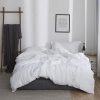 SimpleOpulence 100 Linen Duvet Cover Set 3pcs Basic Style Natural French Washed Flax Solid Color Soft Breathable Farmhouse Bedding With Button Closure Queen White 0 100x100