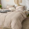 Taupe Ruched Lace Bedding Shabby Chic Duvet Cover Set Solid Ruched Lace Design Taupe Bedding Sets Twin 1 Frill Duvet Cover 1 Pillowcase Twin Taupe 0 100x100