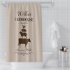 UnderTheRose Custom Farmhouse Shower Curtain Personalized Waterproof Fabric Rustic Country Bath Curtain Cow Shower Curtain For Bathroom Decorations 0 100x100