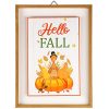 Winemana Thanksgiving Decoration Wall Art Hello Fall 154 X 114 Farmhouse Rustic Turkey Pumpkin Hanging Wooden Sign Frame For Autumn Harvest Home Kitchen Office 0 100x100