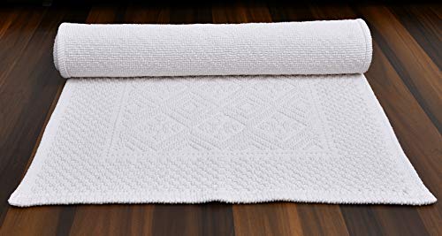 100 Cotton Runner Bath Rug Moroccan Inspired Bath Rug Extra Large Farmhouse Rug Ideal Cotton Rugs For Living Room Dining Room Entrance Kitchen 24X60 Inches White 0 1